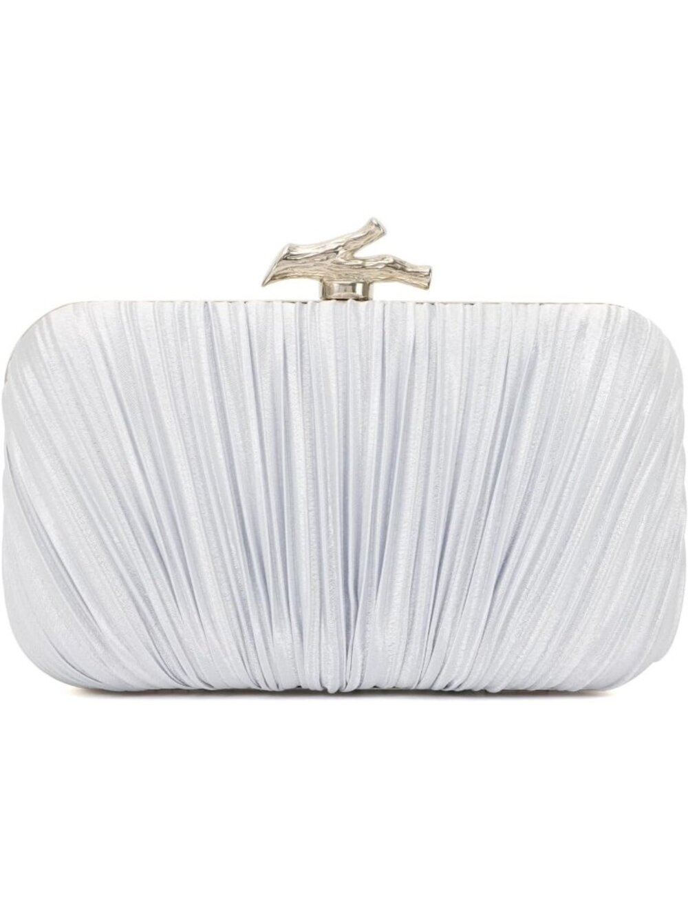 Women's Silver Clutch Purses With Chain Wedding Party Buckle Evening Handbag